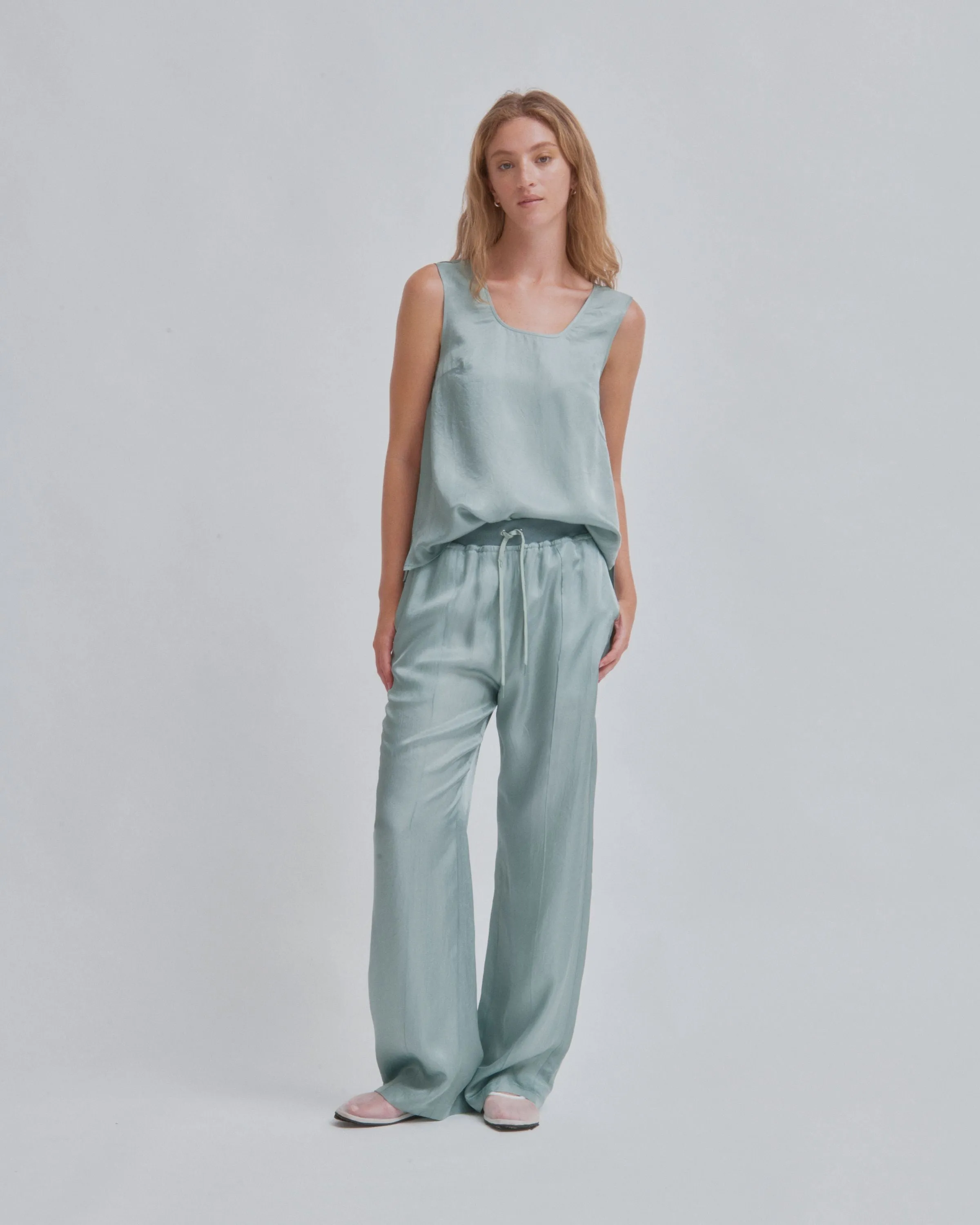 U-Neck Tank in Sea Foam