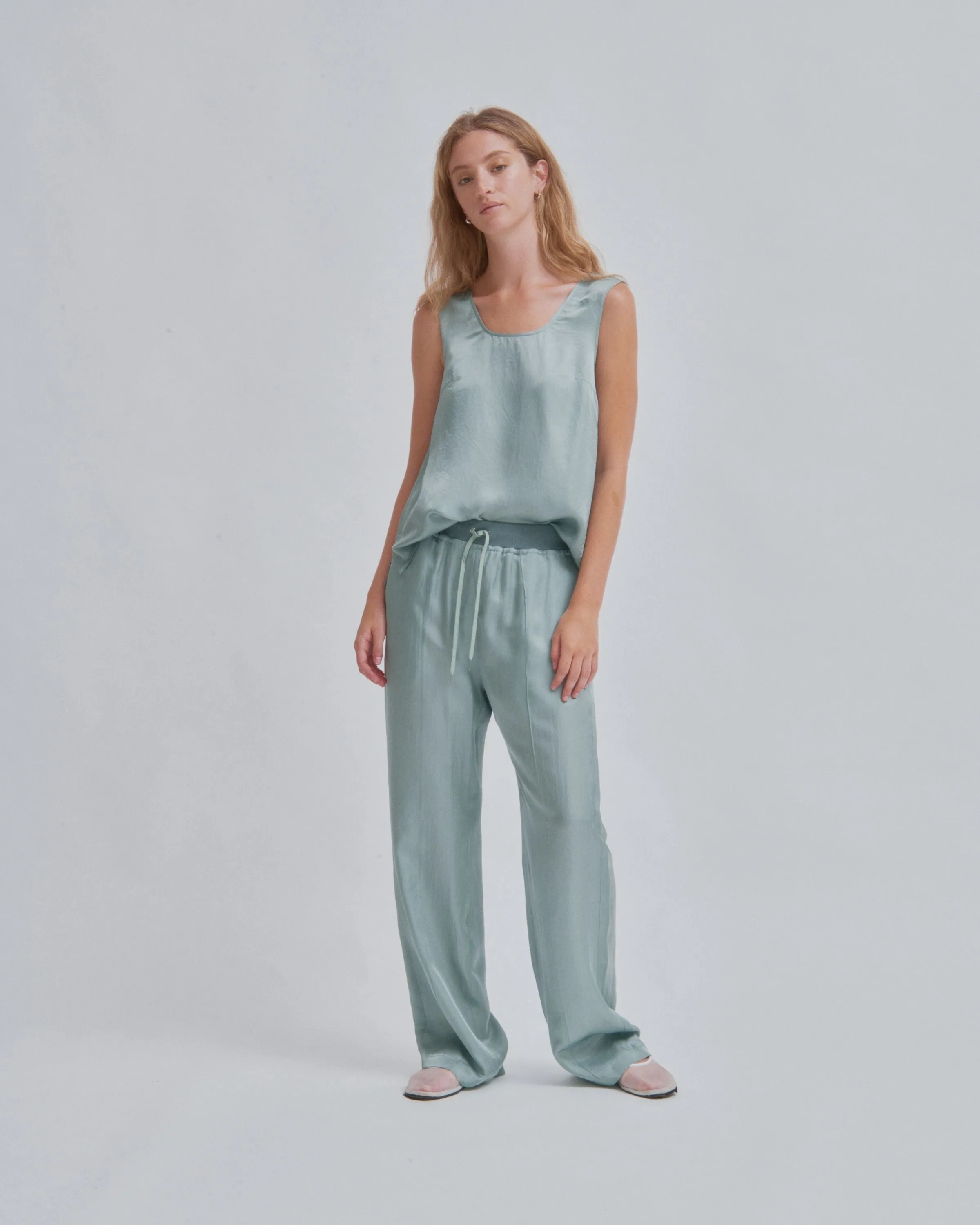 U-Neck Tank in Sea Foam