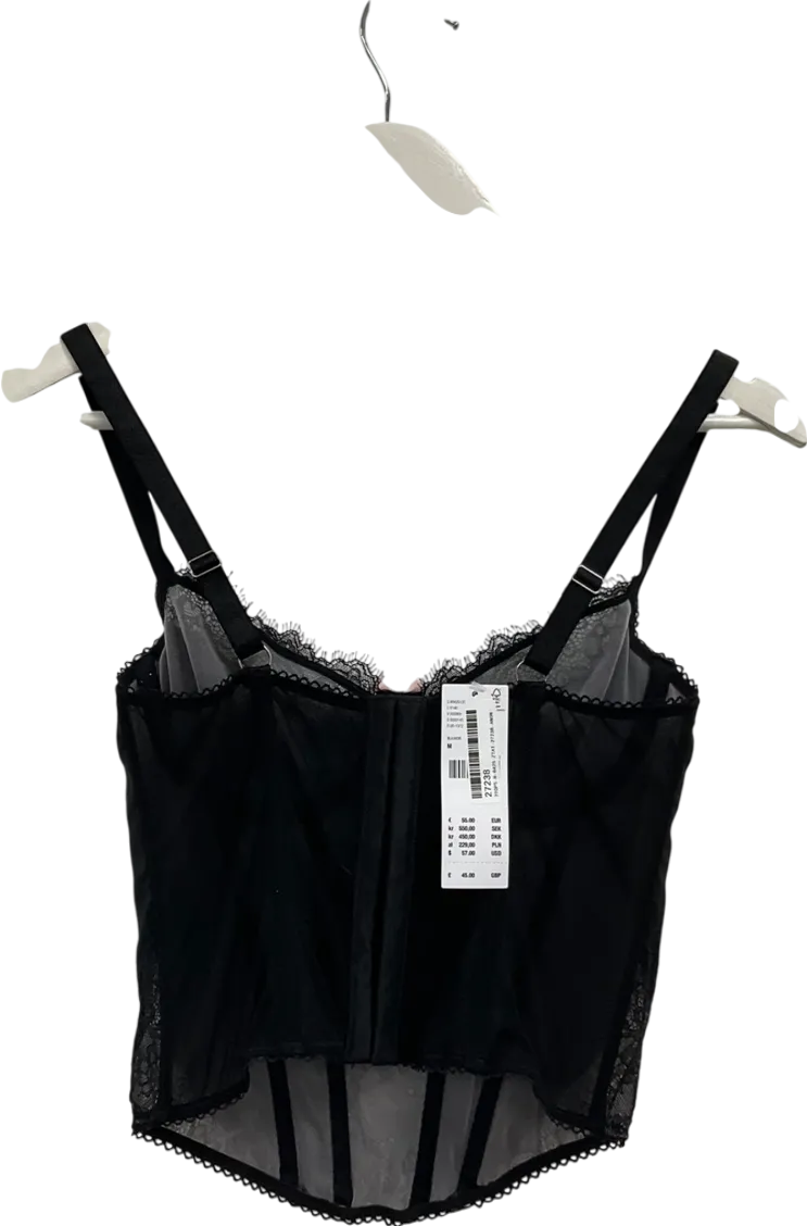 Urban Outfitters Black Out From Under Electra Lace Corset UK M