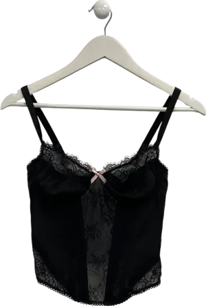 Urban Outfitters Black Out From Under Electra Lace Corset UK M