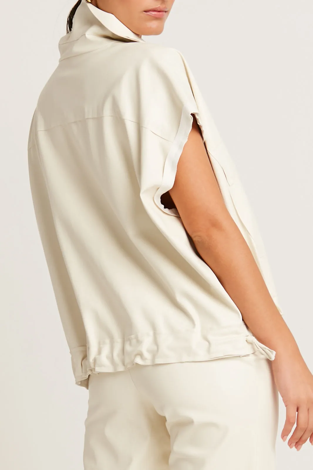 Vegan Leather Mini Cargo Vest