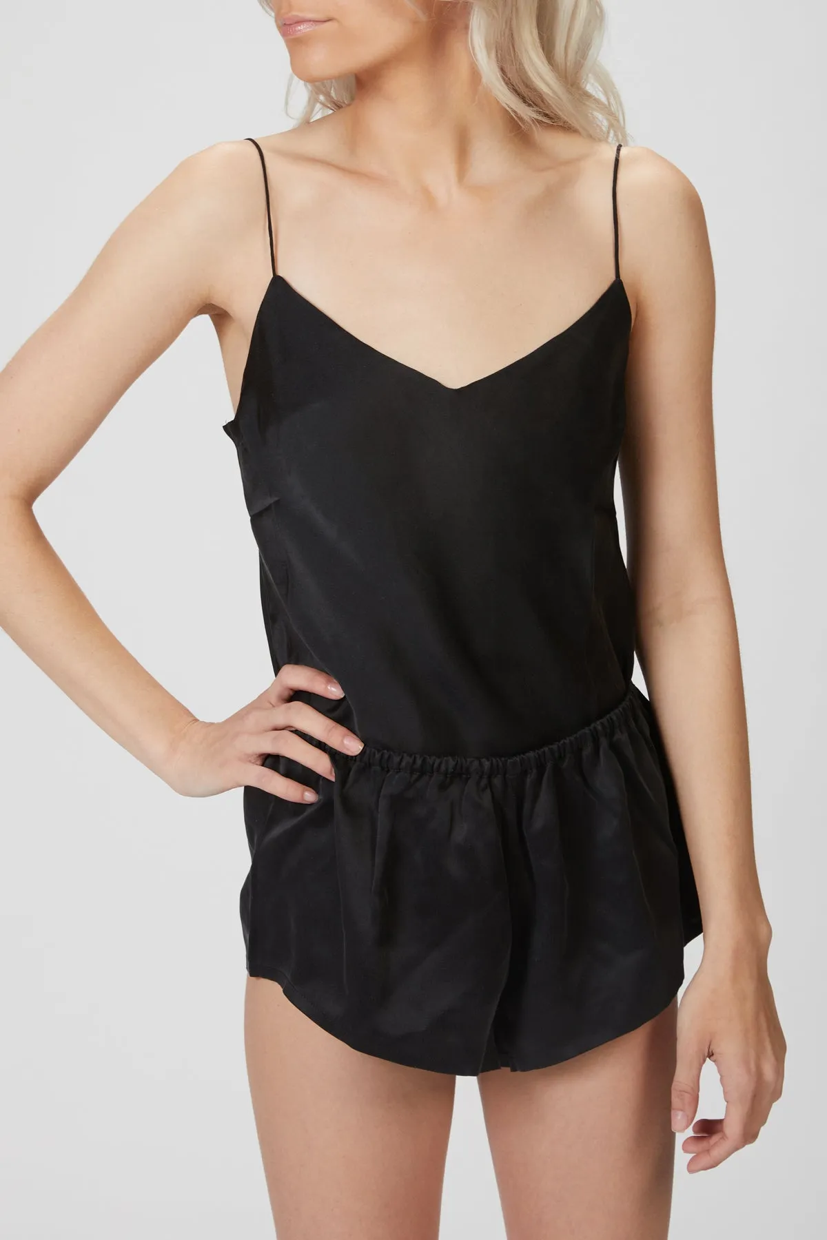 VENICE SILK-SATIN SHORTS