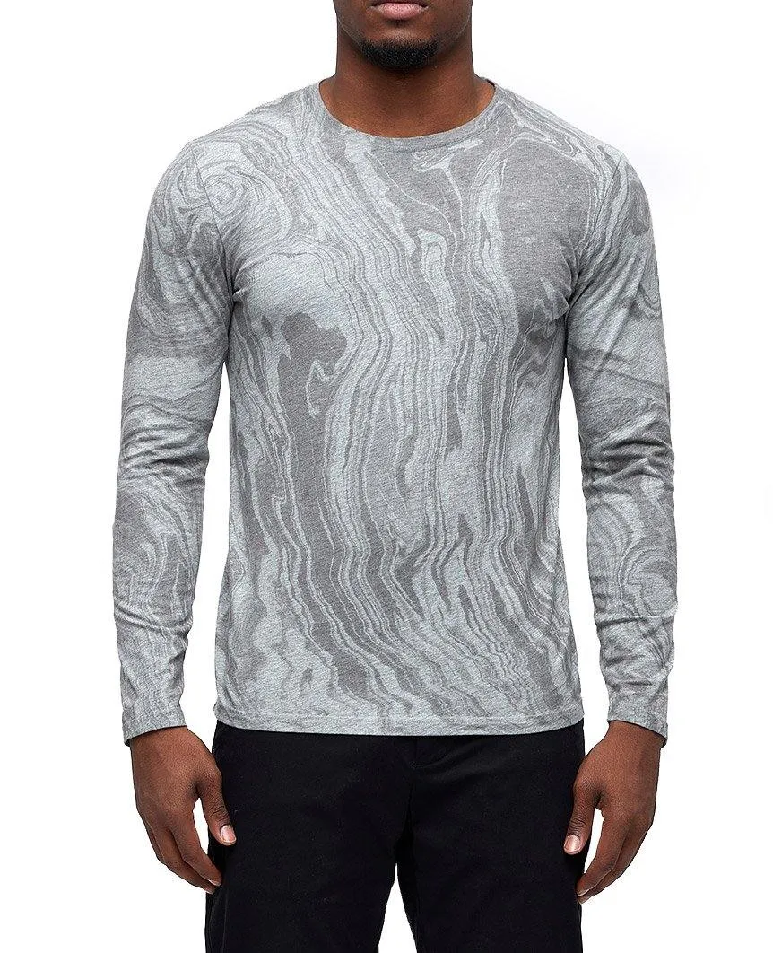 Vertical Dye Long Sleeve Heather Grey