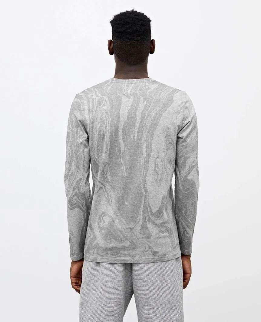 Vertical Dye Long Sleeve Heather Grey