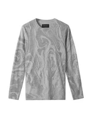 Vertical Dye Long Sleeve Heather Grey