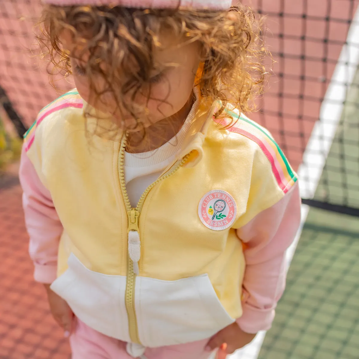 Veste jaune en coton français, bébé || Yellow jacket in French terry, baby