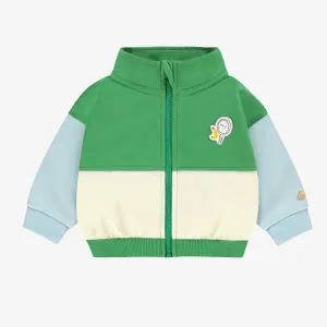 Veste verte en coton français, naissance || Green jacket in French terry, newborn