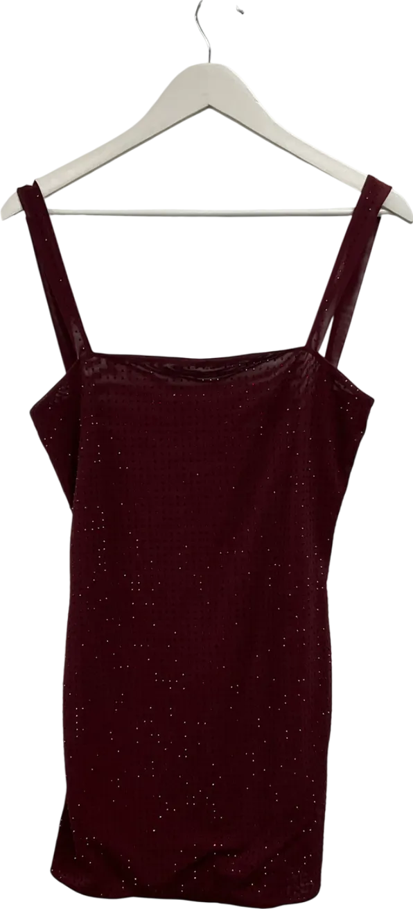 White Fox Red Pump The Volume Embellished Mini Dress UK L