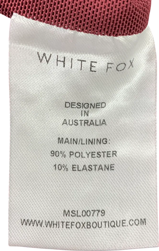 White Fox Red Pump The Volume Embellished Mini Dress UK L