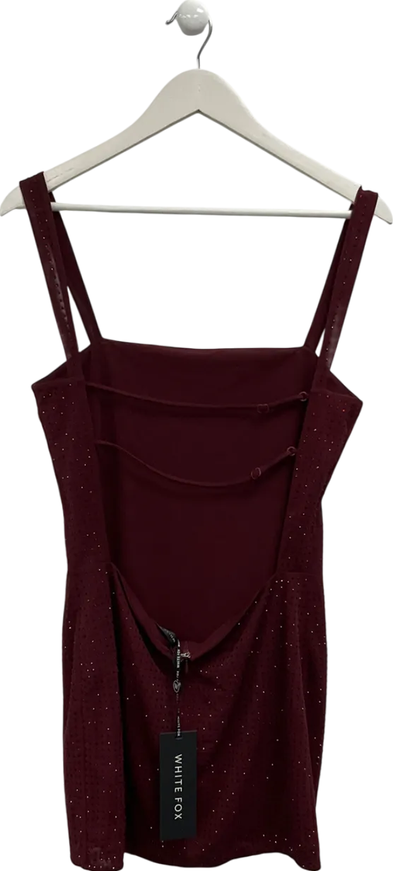 White Fox Red Pump The Volume Embellished Mini Dress UK L