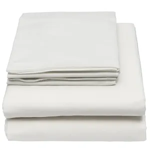 White T130 Muslin Bed Sheets - Flat Sheets