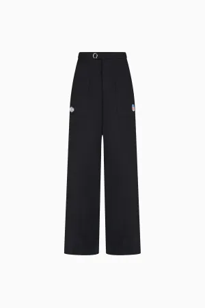 Wide-Leg Fleece Pants