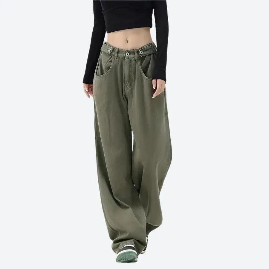 Wide Leg High Waist Casual Pants