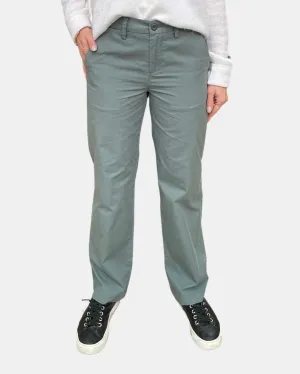 WIDE LEG PANTS IN LODEN GREEN