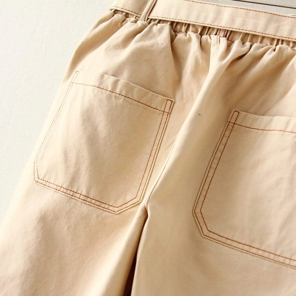 Women's Casual Elastic Pants With "Promise" Characters Belt