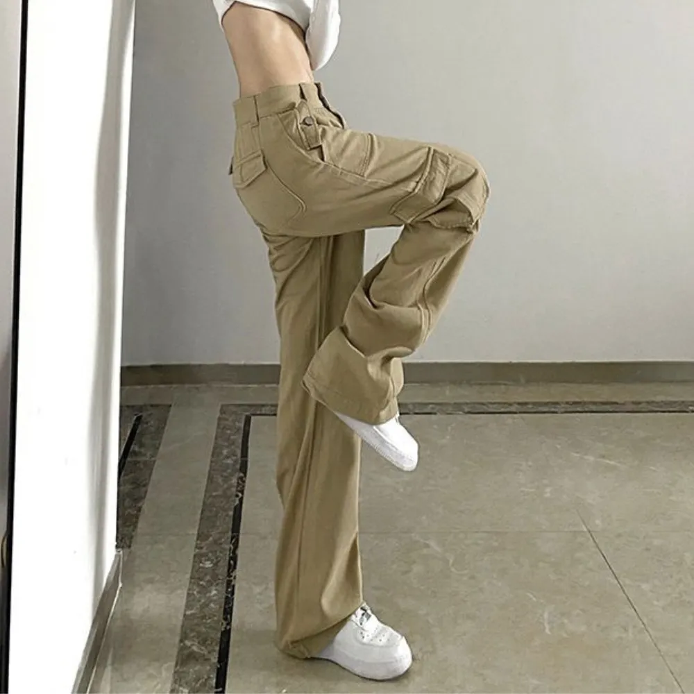 Women's Casual Solid Color Cargo Pants