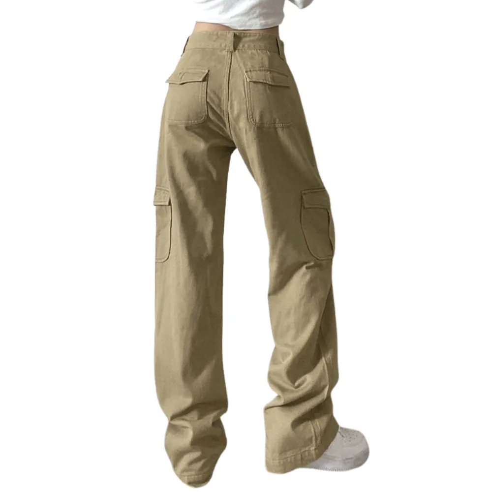 Women's Casual Solid Color Cargo Pants