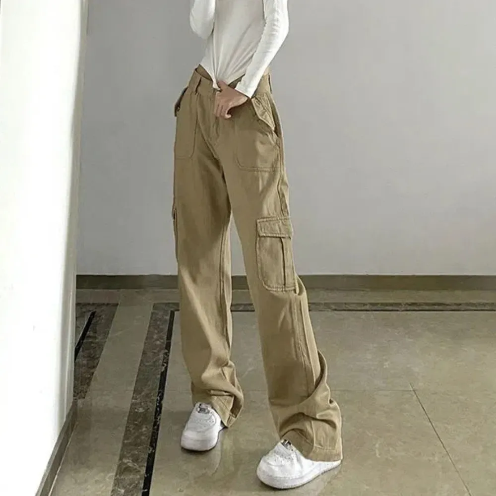 Women's Casual Solid Color Cargo Pants