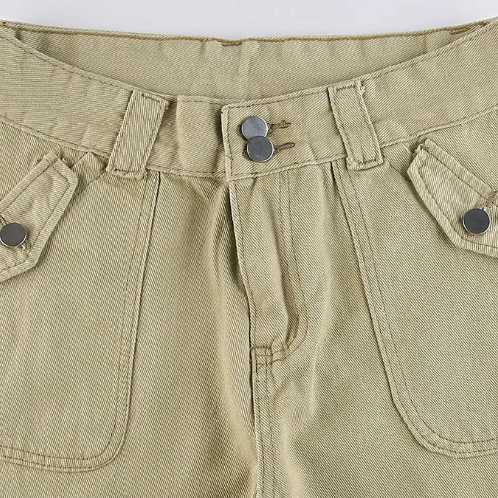 Women's Casual Solid Color Cargo Pants