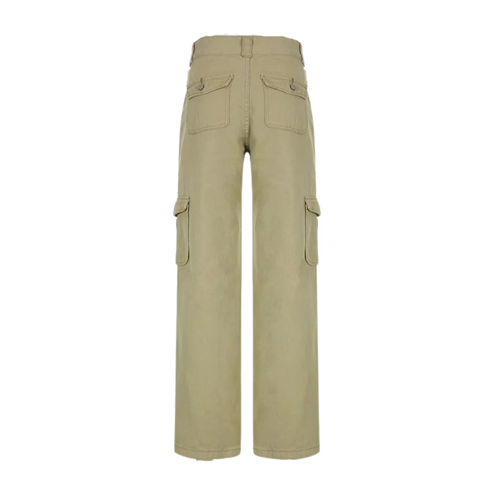 Women's Casual Solid Color Cargo Pants