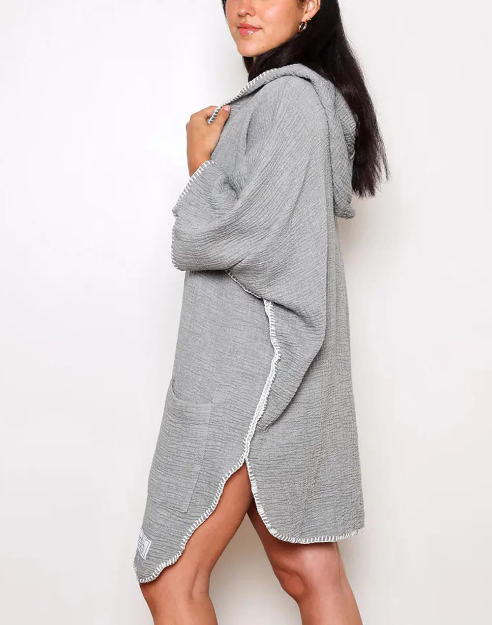 Women's Cocoon Muslin Poncho Cover Up