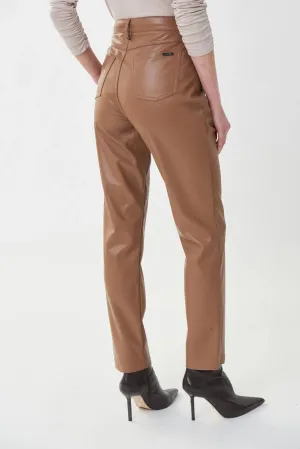 Women's Joseph Ribkoff | Faux Leather Slimming Pant | Nutmeg