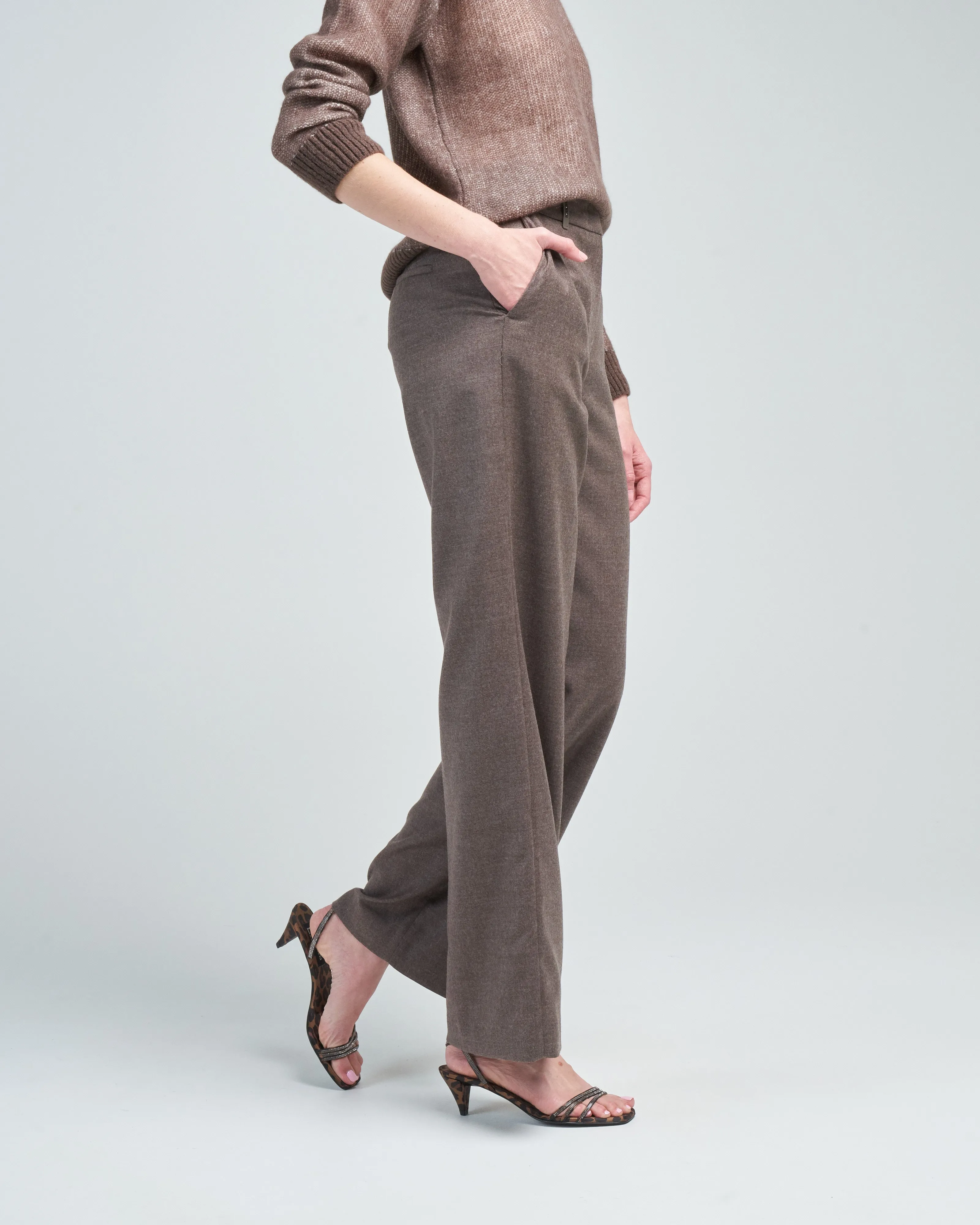 wool pants with lurex