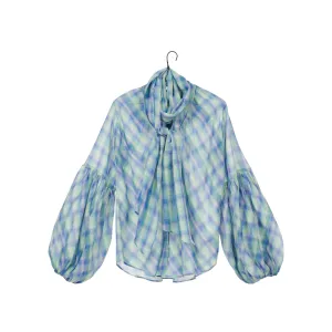 Zadie Shirt - Blue Green Plaid