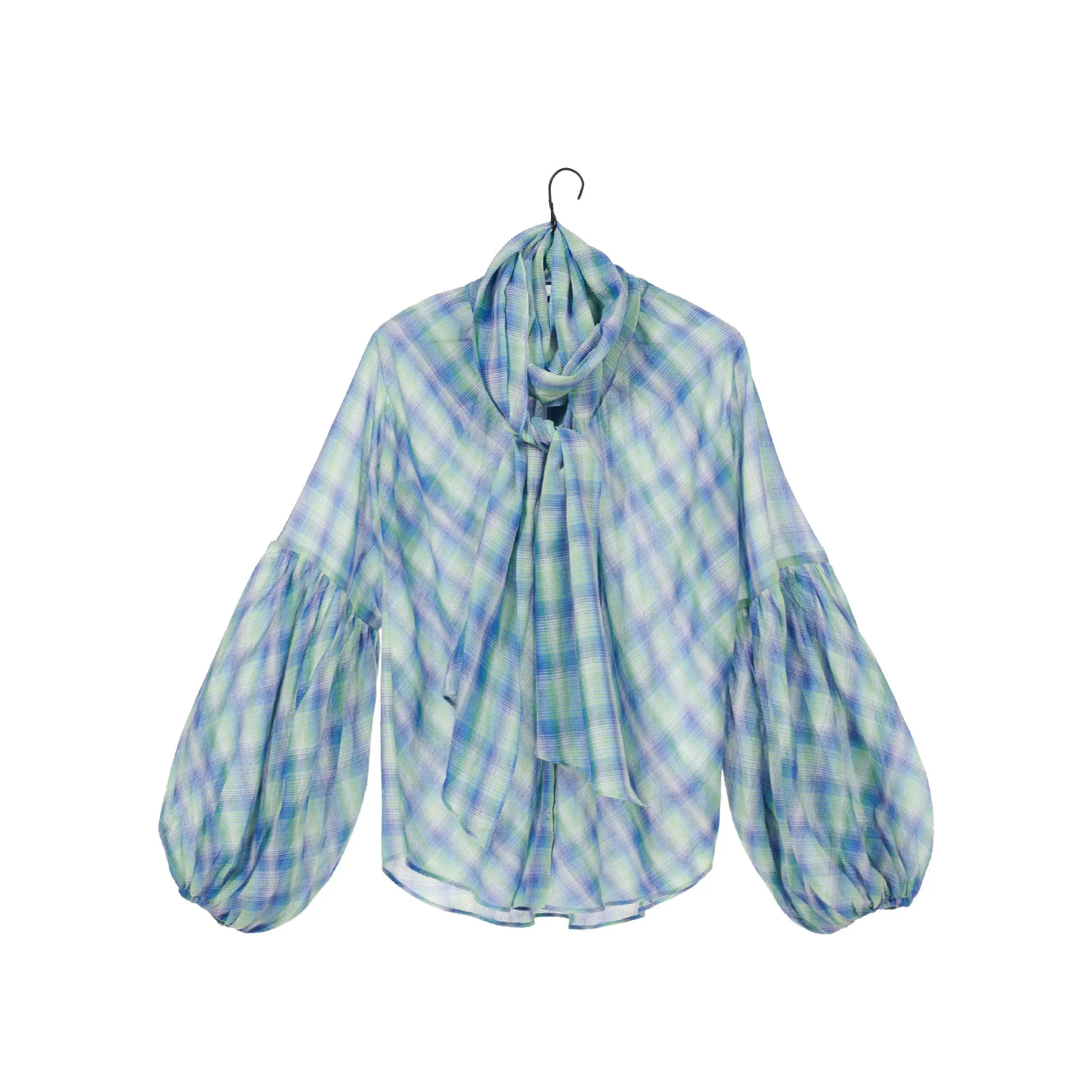 Zadie Shirt - Blue Green Plaid
